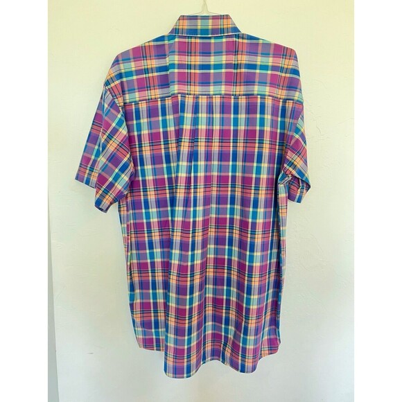 Wrangler George Straight Cowboy Cut Collection Short Sleeve Plaid Top Men's XXL - Picture 4 of 5